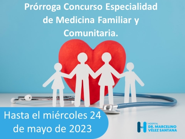 Prórroga convocatoria a concurso de residentes en la especialidad de Medicina Familiar y Comunitaria